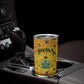 Custom Ghana Football Tumbler Cup Yellow Adinkra Pattern - African Pride
