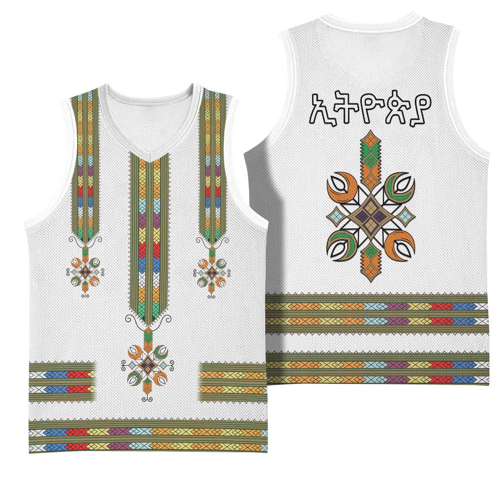 Ethiopia Basketball Jersey Ethiopian Traditional Habesha Style LT15