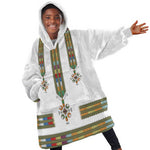 Ethiopia Kid Wearable Blanket Hoodie Ethiopian Traditional Habesha Style