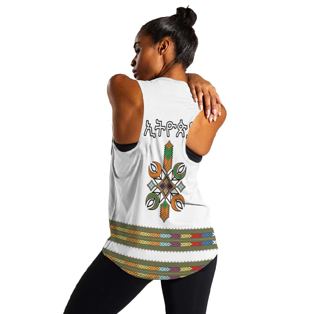 Ethiopia Women Racerback Tank Ethiopian Traditional Habesha Style