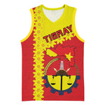 Tigray Ethiopia Basketball Jersey Tigray Seal With Flag Map - African Pattern LT15