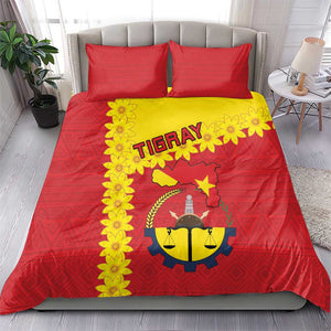 Tigray Ethiopia Bedding Set Tigray Seal With Flag Map - African Pattern