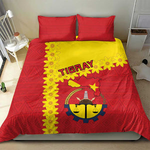 Tigray Ethiopia Bedding Set Tigray Seal With Flag Map - African Pattern