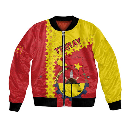 Tigray Ethiopia Bomber Jacket Tigray Seal With Flag Map - African Pattern