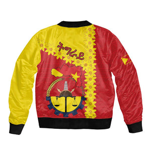 Tigray Ethiopia Bomber Jacket Tigray Seal With Flag Map - African Pattern
