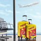Tigray Ethiopia Luggage Cover Tigray Seal With Flag Map - African Pattern