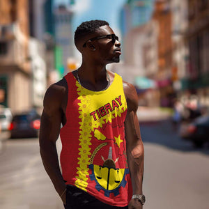 Tigray Ethiopia Men Tank Top Tigray Seal With Flag Map - African Pattern