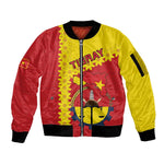 Tigray Ethiopia Sleeve Zip Bomber Jacket Tigray Seal With Flag Map - African Pattern