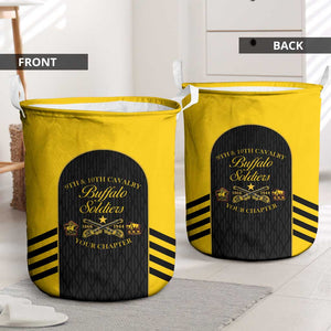 Personalized Buffalo Soldiers Laundry Basket 9th & 10th Cavalry Regiment