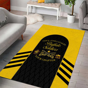 Personalized Buffalo Soldiers Area Rug 9th & 10th Cavalry Regiment