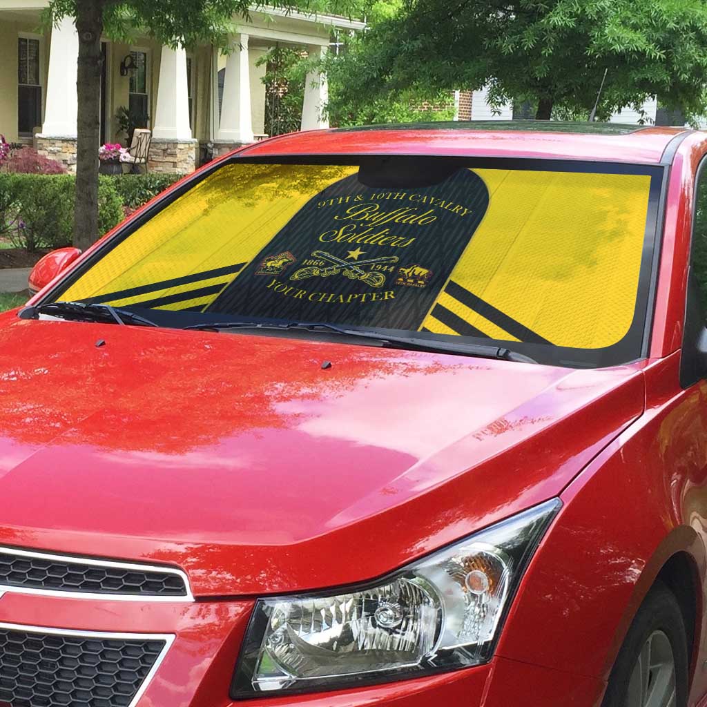 Personalized Buffalo Soldiers Auto Sun Shade 9th & 10th Cavalry Regiment