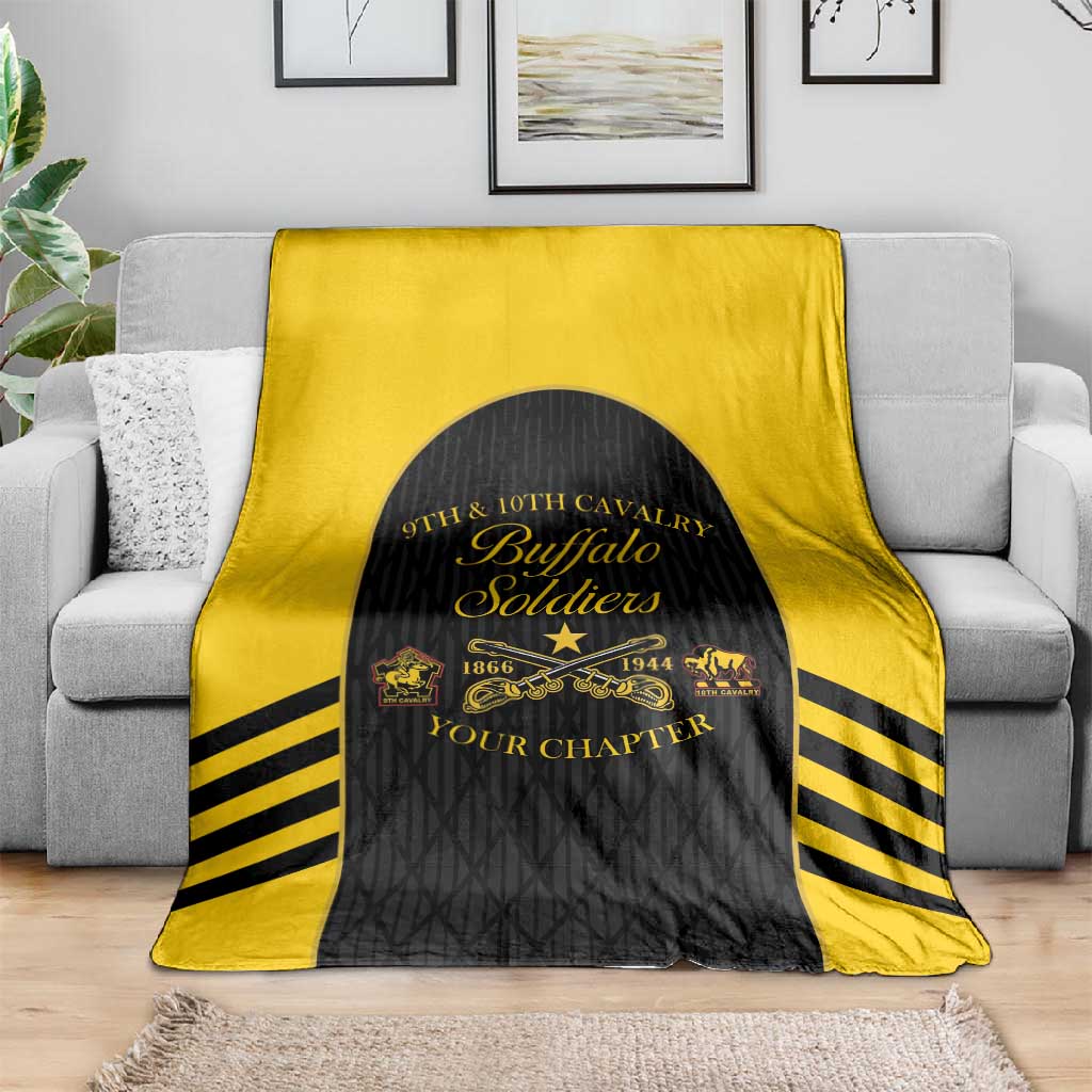 Personalized Buffalo Soldiers Blanket 9th & 10th Cavalry Regiment