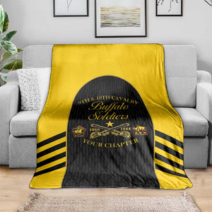 Personalized Buffalo Soldiers Blanket 9th & 10th Cavalry Regiment