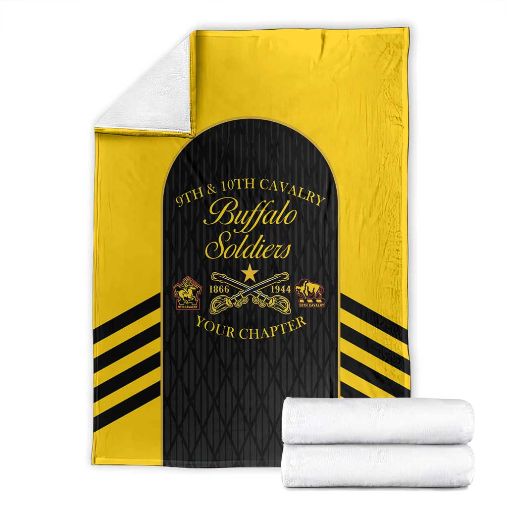 Personalized Buffalo Soldiers Blanket 9th & 10th Cavalry Regiment