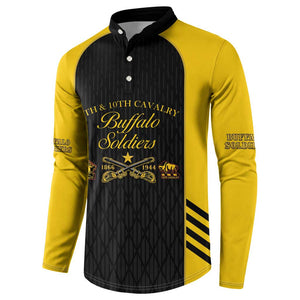 Personalized Buffalo Soldiers Button Sweatshirt 9th & 10th Cavalry Regiment