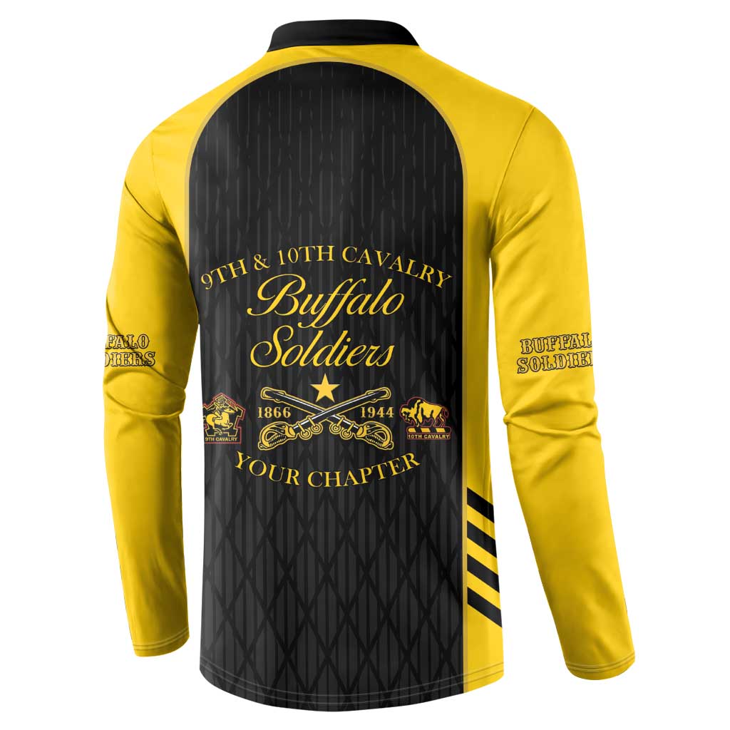 Personalized Buffalo Soldiers Button Sweatshirt 9th & 10th Cavalry Regiment