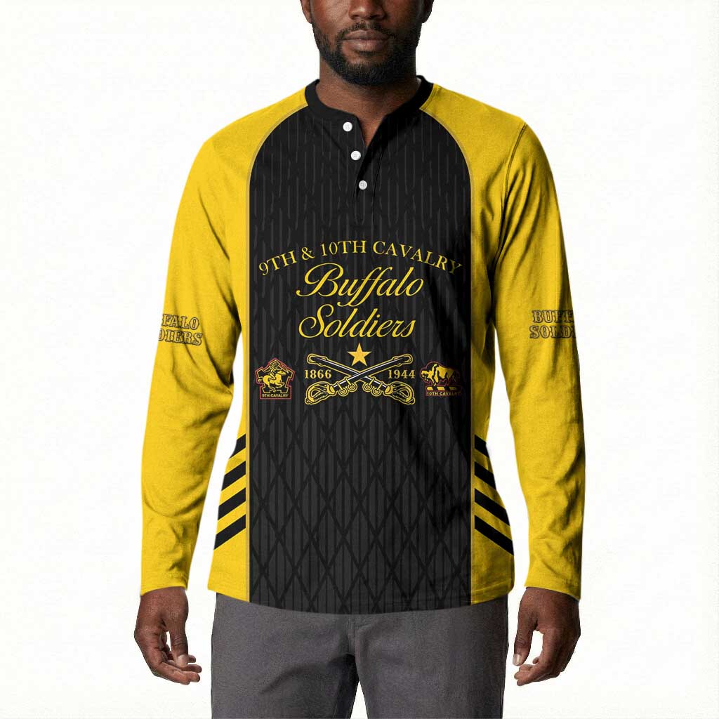 Personalized Buffalo Soldiers Button Sweatshirt 9th & 10th Cavalry Regiment
