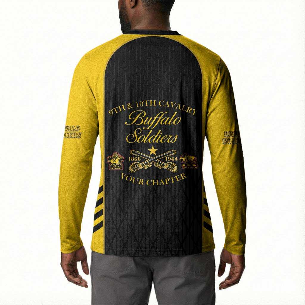 Personalized Buffalo Soldiers Button Sweatshirt 9th & 10th Cavalry Regiment