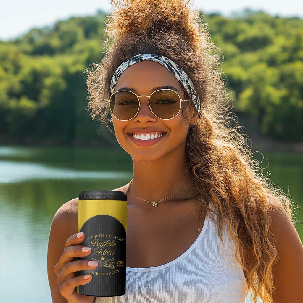 Personalized Buffalo Soldiers 4 in 1 Can Cooler Tumbler 9th & 10th Cavalry Regiment