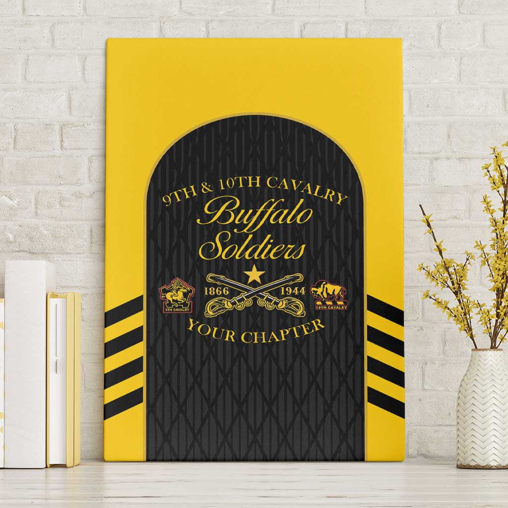 Personalized Buffalo Soldiers Canvas Wall Art 9th & 10th Cavalry Regiment