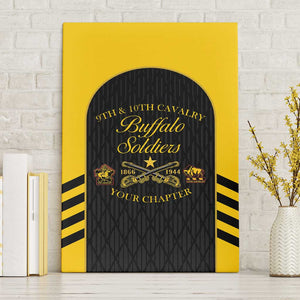 Personalized Buffalo Soldiers Canvas Wall Art 9th & 10th Cavalry Regiment