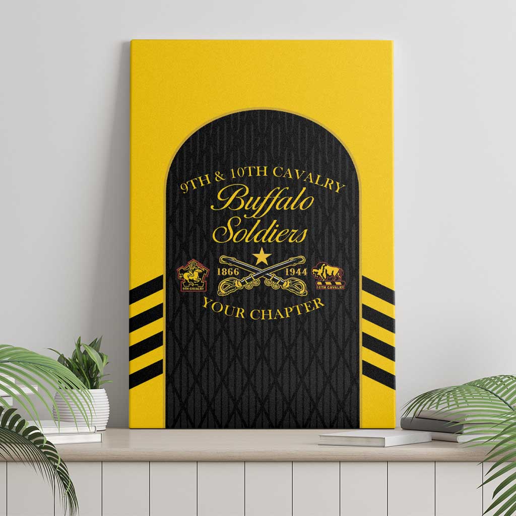 Personalized Buffalo Soldiers Canvas Wall Art 9th & 10th Cavalry Regiment