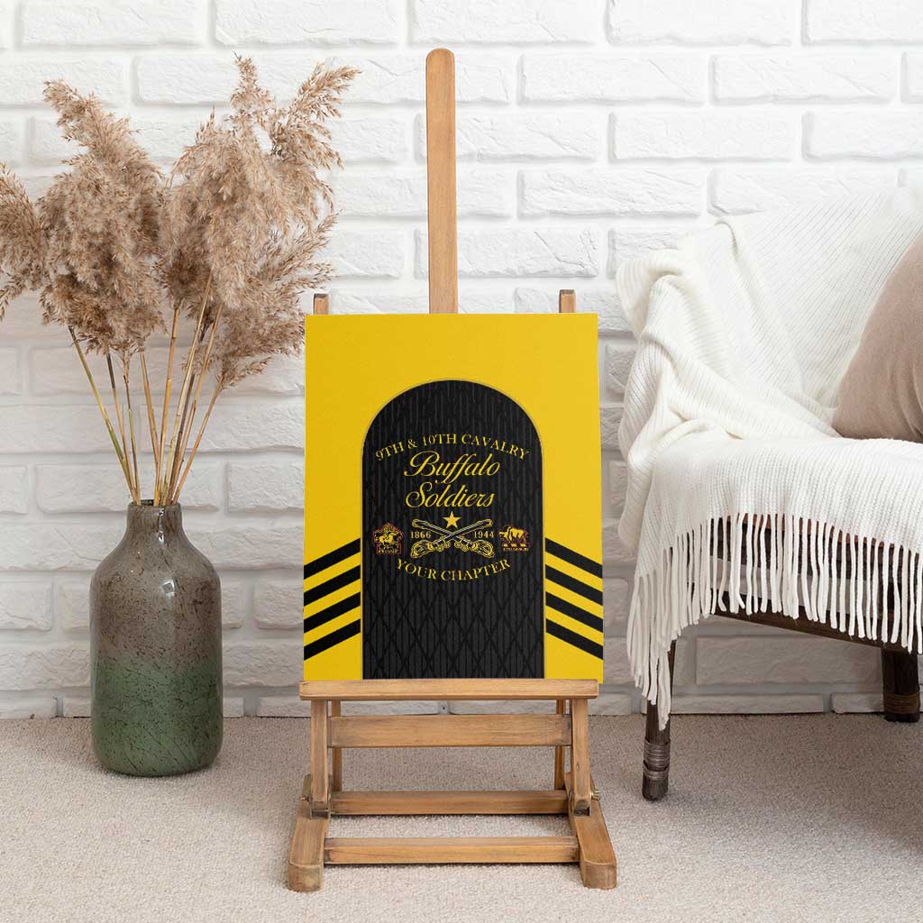 Personalized Buffalo Soldiers Canvas Wall Art 9th & 10th Cavalry Regiment