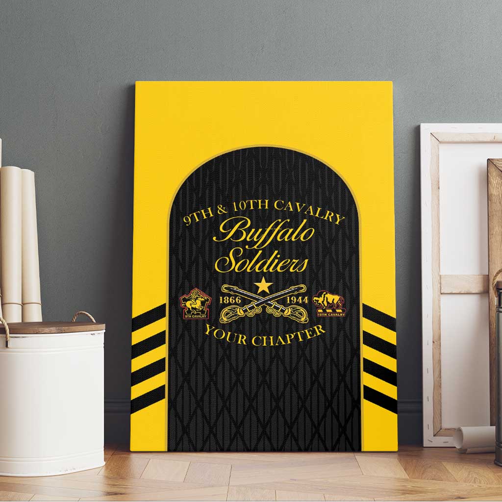 Personalized Buffalo Soldiers Canvas Wall Art 9th & 10th Cavalry Regiment