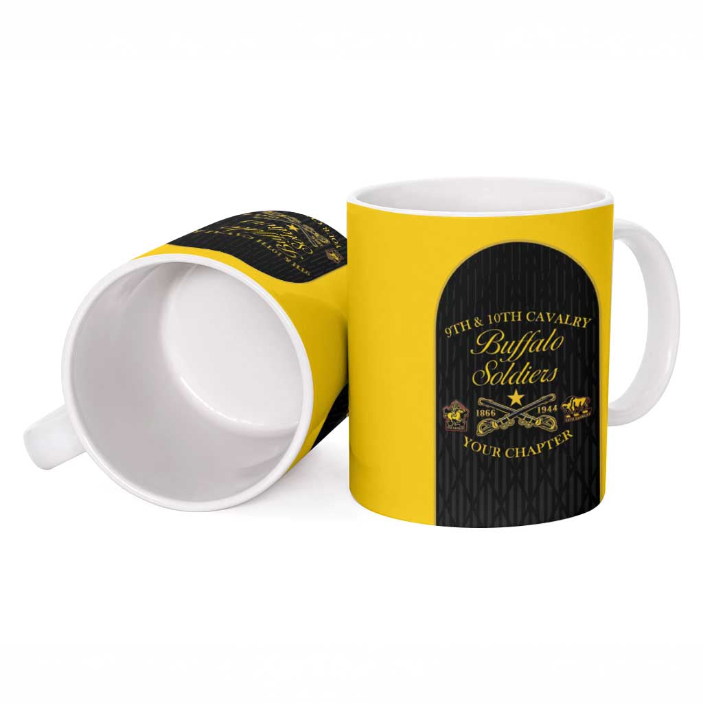Personalized Buffalo Soldiers Ceramic Mug 9th & 10th Cavalry Regiment