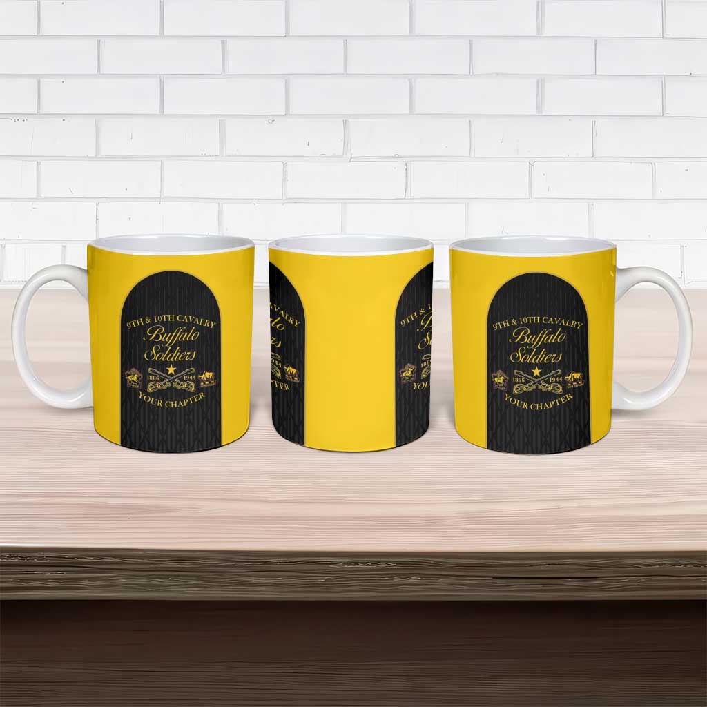 Personalized Buffalo Soldiers Ceramic Mug 9th & 10th Cavalry Regiment