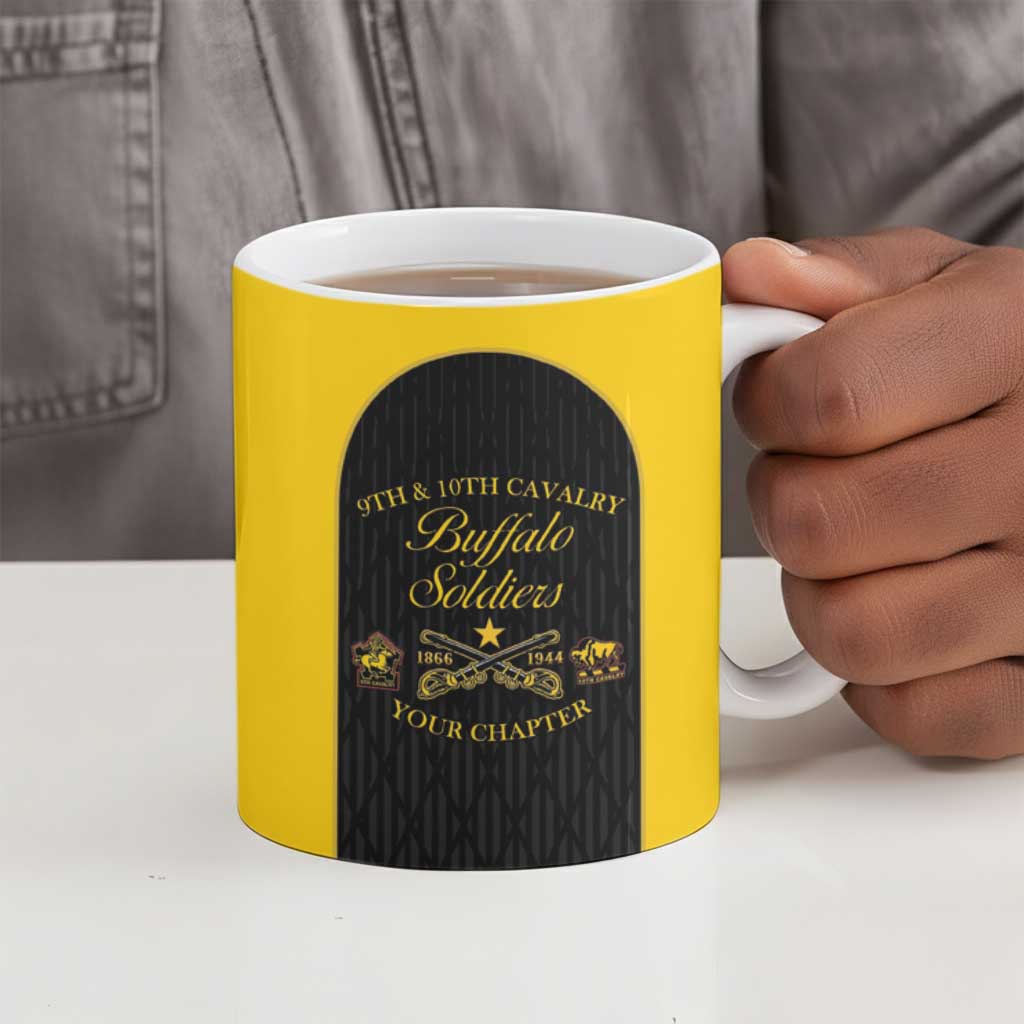 Personalized Buffalo Soldiers Ceramic Mug 9th & 10th Cavalry Regiment