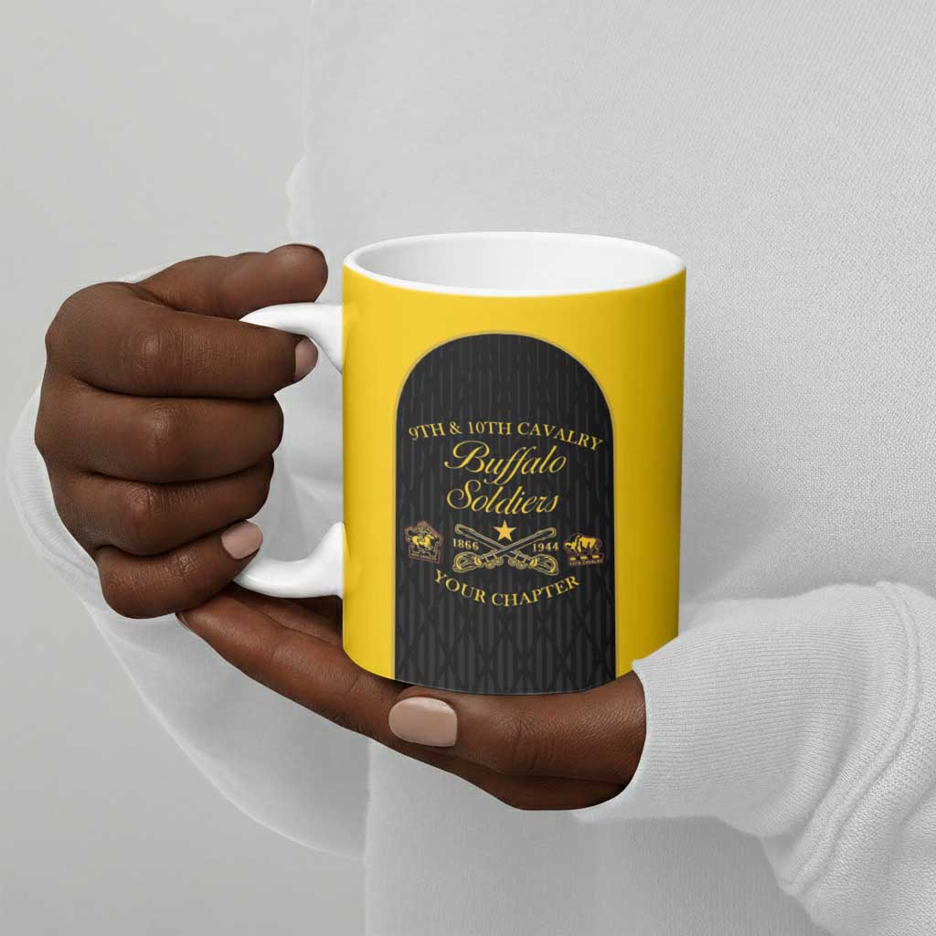 Personalized Buffalo Soldiers Ceramic Mug 9th & 10th Cavalry Regiment