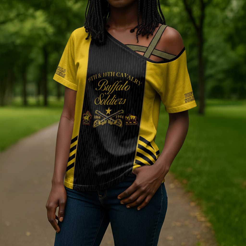 Personalized Buffalo Soldiers Cross Shoulder Shirt 9th & 10th Cavalry Regiment