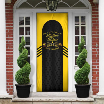 Personalized Buffalo Soldiers Door Cover 9th & 10th Cavalry Regiment