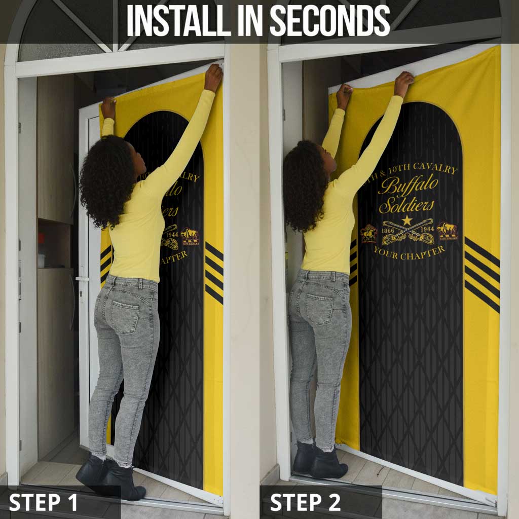 Personalized Buffalo Soldiers Door Cover 9th & 10th Cavalry Regiment