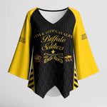 Personalized Buffalo Soldiers Kimono Sleeve Blouse 9th & 10th Cavalry Regiment