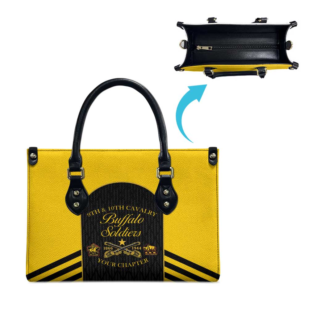 Personalized Buffalo Soldiers Leather Bag 9th & 10th Cavalry Regiment