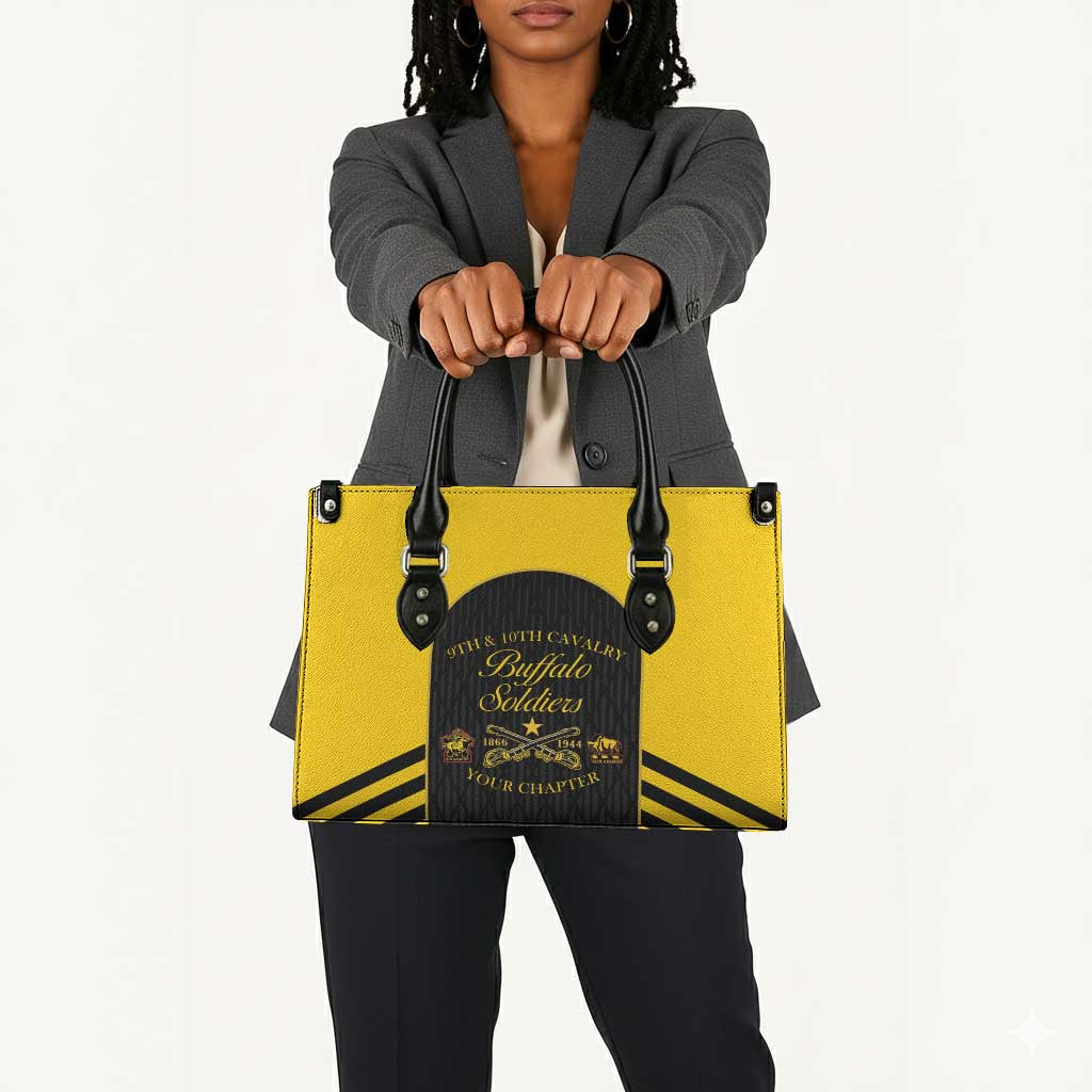 Personalized Buffalo Soldiers Leather Bag 9th & 10th Cavalry Regiment