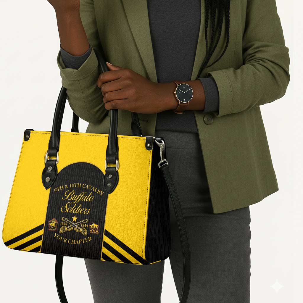 Personalized Buffalo Soldiers Leather Bag 9th & 10th Cavalry Regiment