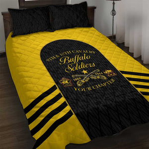 Personalized Buffalo Soldiers Quilt Bed Set 9th & 10th Cavalry Regiment