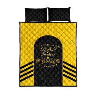 Personalized Buffalo Soldiers Quilt Bed Set 9th & 10th Cavalry Regiment