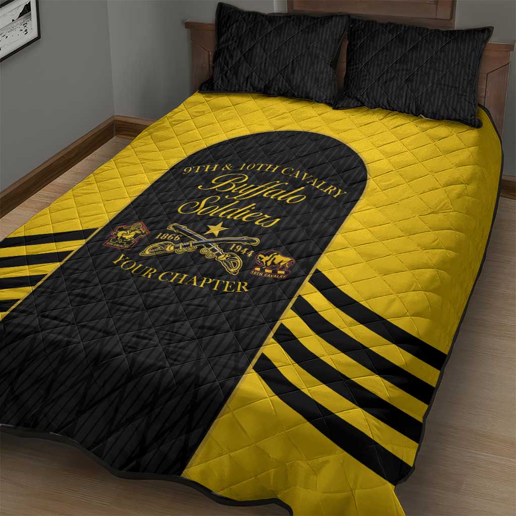 Personalized Buffalo Soldiers Quilt Bed Set 9th & 10th Cavalry Regiment