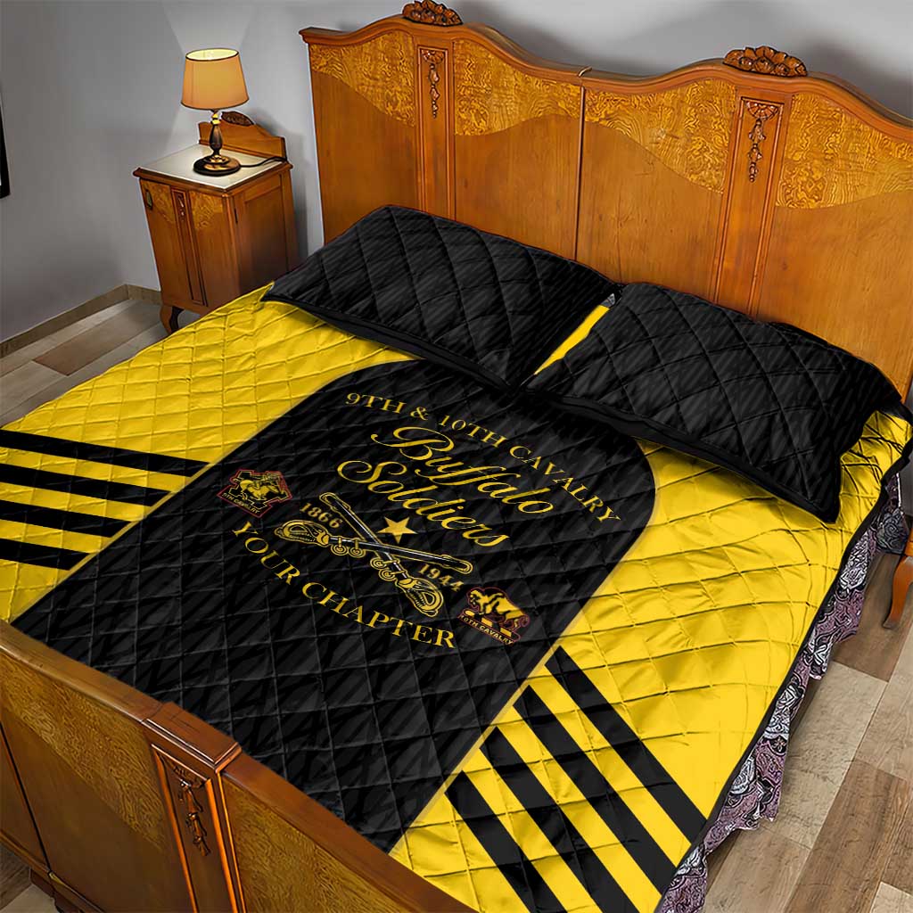 Personalized Buffalo Soldiers Quilt Bed Set 9th & 10th Cavalry Regiment
