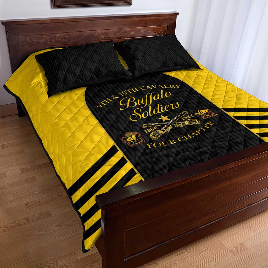 Personalized Buffalo Soldiers Quilt Bed Set 9th & 10th Cavalry Regiment