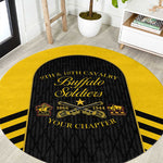 Personalized Buffalo Soldiers Round Carpet 9th & 10th Cavalry Regiment