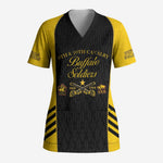 Personalized Buffalo Soldiers Scrub Top 9th & 10th Cavalry Regiment