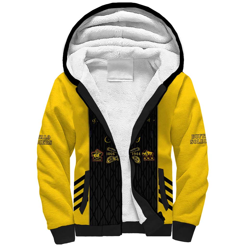 Personalized Buffalo Soldiers Sherpa Hoodie 9th & 10th Cavalry Regiment