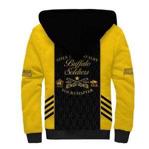 Personalized Buffalo Soldiers Sherpa Hoodie 9th & 10th Cavalry Regiment