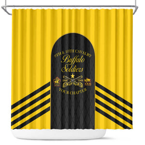 Personalized Buffalo Soldiers Shower Curtain 9th & 10th Cavalry Regiment