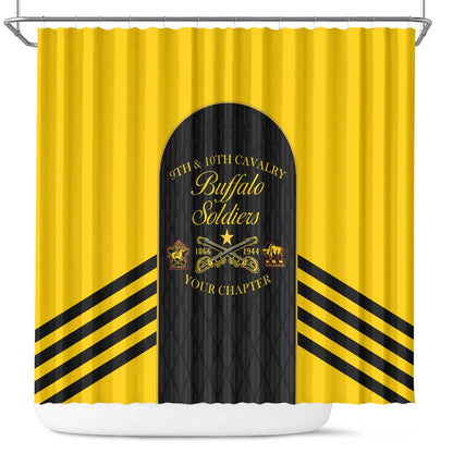 Personalized Buffalo Soldiers Shower Curtain 9th & 10th Cavalry Regiment